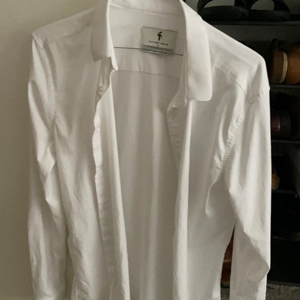 White dress slim fit father sons XL